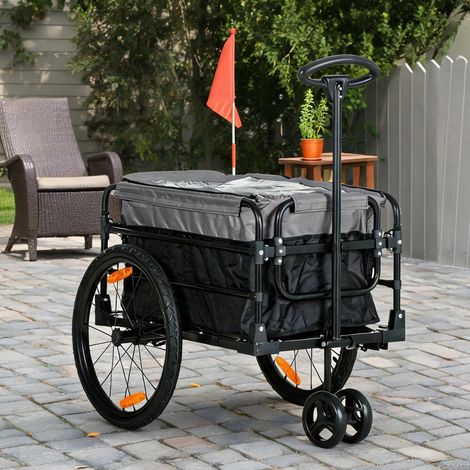Remorque vélo 2 en 1 avec roues gonflables 130 x 64 x 64 103 cm (1/5)