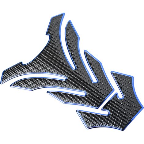 Autocollant 3D Réservoir Moto Déco Style F Honda Noir Rouge (1/3)