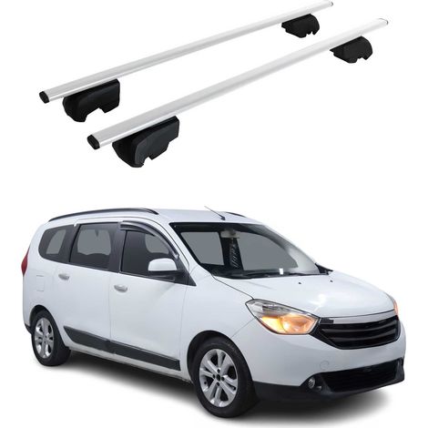Barres de toit transversales pour dacia lodgy 2012 2023 fer argent abe