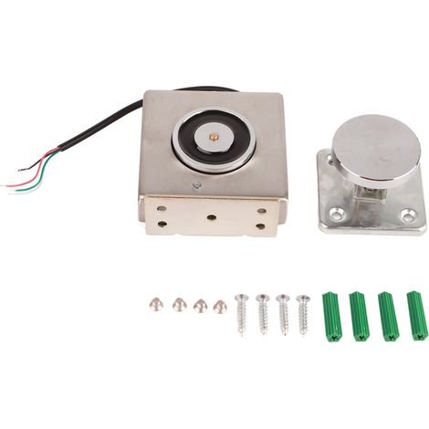 Aimant porte coupe-feu 500N, fixation au sol, montage facile, 24V DC. (1/5)