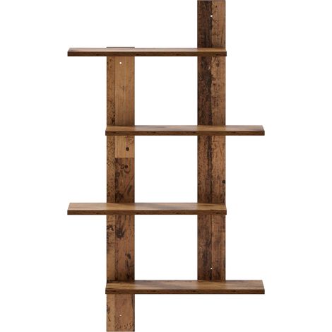 vidaXL Estante de pared Madera envejecida 61 x 13,5 x 105 cm (1/2)