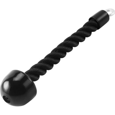 Corde D'Exercice Pour Machine À Câble - 15,5 Pouces - Anneau De 20 Mm - Diamètre 25 Mm - Extrémités En Caoutchouc De 6,6 Cm - 1 Pièce (1/5)