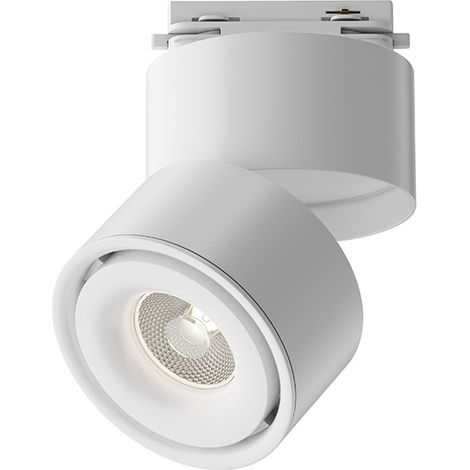 Spot rail 1 phase blanc rond orientable LED 15W 4000K (1/5)