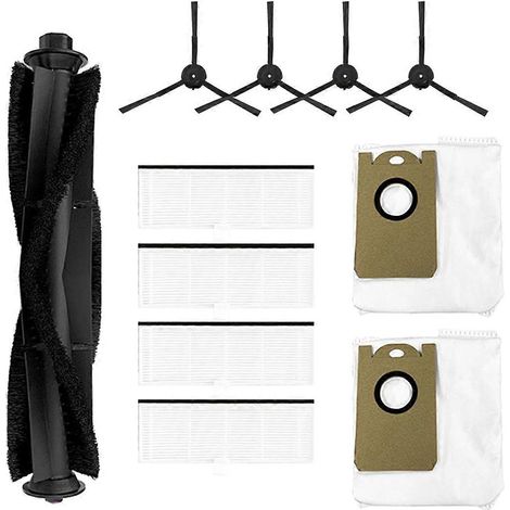Pour Ultenic T10 Self-nettoyage robot accessoires pour aspirateur brosse principale brosse latérale filtre HEPA sacs à poussière(13 pièces) (1/5)