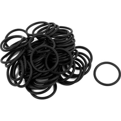 50 pièces 23 mm x 1,9 Joint torique en gomme NBR Hitzebeständige Dichtring Noir (1/3)
