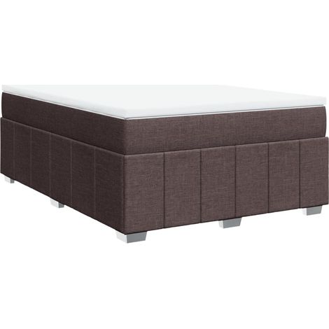 Maison Exclusive - Giroletto a Molle con Materasso Marrone Scuro 140x200cm Tessuto (1/5)