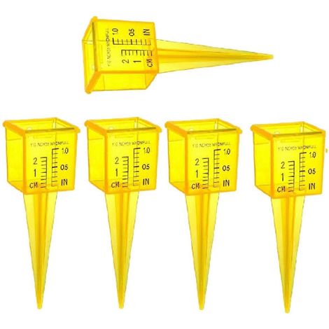 Wiederverwendbarer Regenmesser, Messinstrument aus Kunststoff für den Außenbereich, z. B. für Rasensprenger