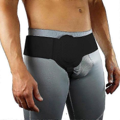 Ceinture herniaire pour adulte, soutien et récupération sportive, avec 1 coussinet de compression amovible (1/2)
