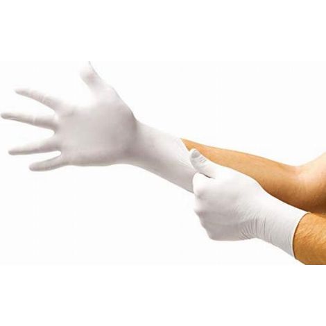 HYGOSTAR SAFE PREMIUM - GUANTI IN NITRILE SENZA POLVERE, COLORE: BIANCO (1/4)