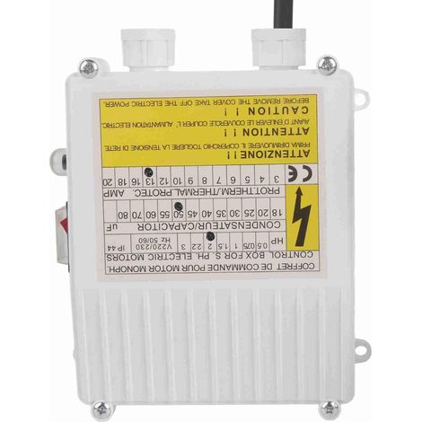 Contrôleur de Pompe à Eau 1500W, Boîtier de Commande avec Protection Thermique, Prise UE 220V, ABS et Cuivre, pour Pompes Submersibles (1/5)