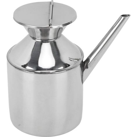 Bidon D'huile En Acier Inoxydable, Récipient D'huile Polyvalent, Bouteille Distributrice D'huile Pour la Cuisine, Sauce Soja, Vinaigre, Vin De Cuisson(No handle) (1/5)