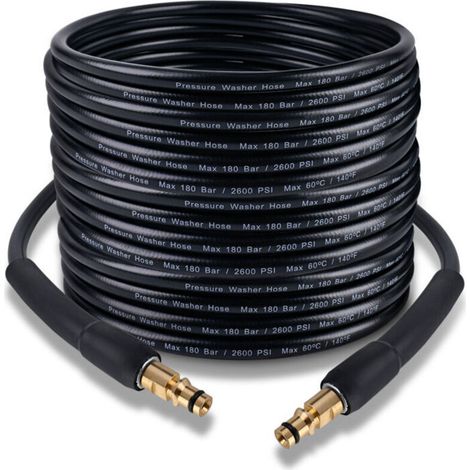 15m hose compatible with Kärcher K2 K3 K4 K5 K7 high-pressure cleaner hose accessories, suitable for the quick-connect gun handle (1/4)
