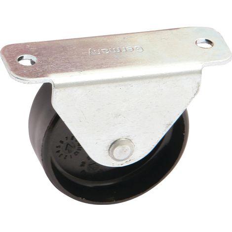 SCHWARZE ROLLE AUF RECHTECKIGER PLATTE 40MM - AVL - 700040A