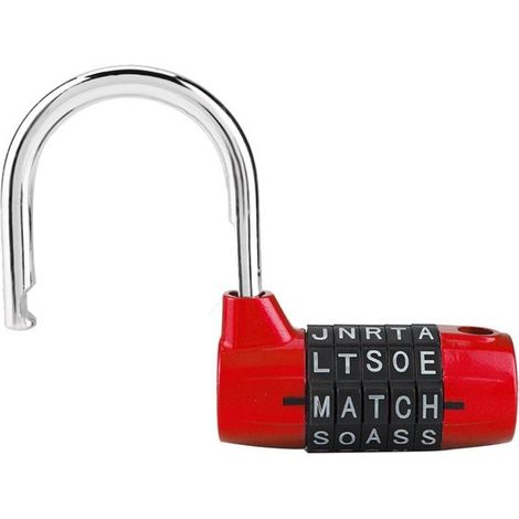 Dailygoody Zahlenschloss Sicherheitsschloss Code zurücksetzbar Rot für Koffertüren und Sporttaschen Zinklegierung Sicher und zuverlässig (1/5)