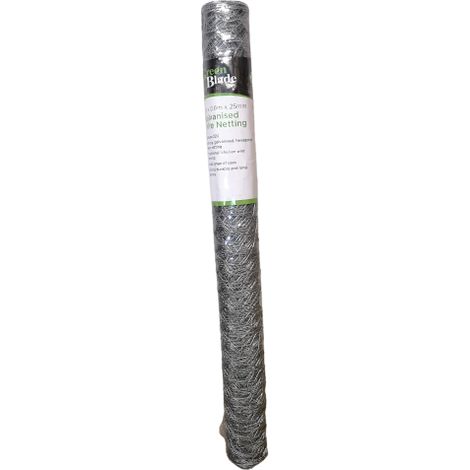 5m x 60cm x 25mm Galvanised Steel Chicken Garden Wire Netting / Fencing (1/2)