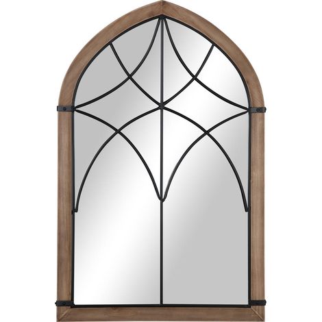 60x93 cm miroir mural arche bois et verre, déco chambre ou salon (1/5)