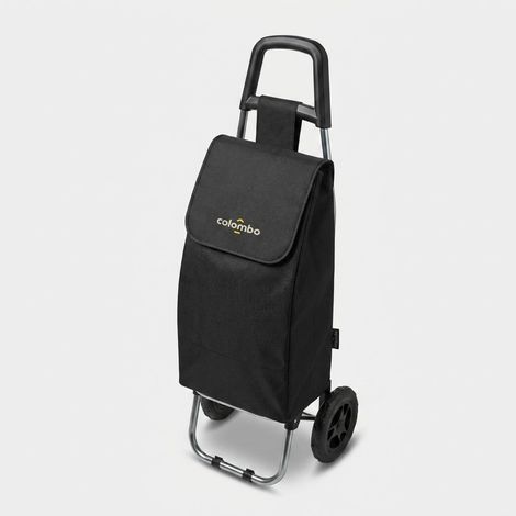 Chariot de courses en acier avec sac imperméable Rolly - Noir (1/2)