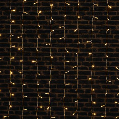 400 led 2 m di tenda luminosa bianca calda per esterni con timer - Feeric lights & christmas