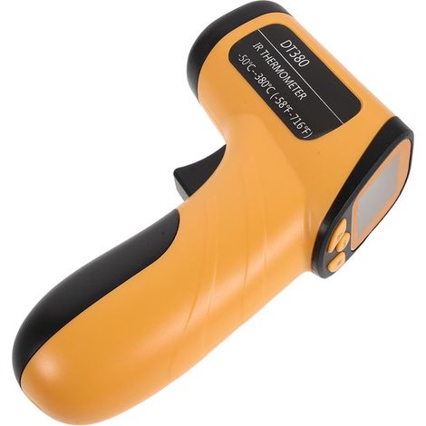 Thermomètre Industriel Infrarouge Orange en Plastique Abs, Mesure sans Contact Précise pour Inspection Mécanique et Maintenance de Conduites de Chauffage (1/5)