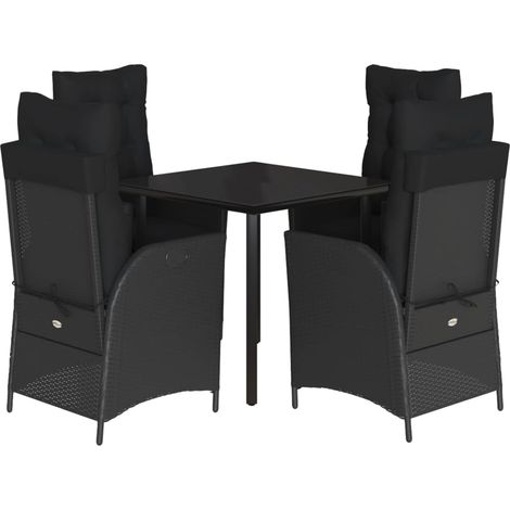 Maison Exclusive - Set de muebles jardín 5 pzas con cojines ratán (1/5)