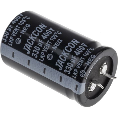 Rs Pro – Condensateur 330µF 400V c.c. – Electrolytique traversant 30mm x 50mm – Température d'utilisation -25°C (1/2)