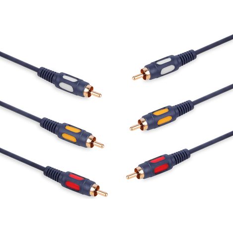 Cable con 3 conectores RCA (cinch) - 3 conectores RCA (cinch) vitalco 10,0 m (1/5)
