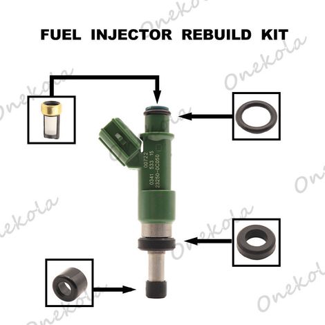 Fuel injector repair kit, O-ring and filter compatible with Toyota Hilux 2TR23209-0C050 (1/2)