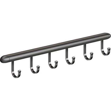 Küchenregal mit Haken, Küchenutensilien mit verschiebbaren Haken, Wandmontage, Besteckhalter für Töpfe, Löffel und Pfannenwender (30 cm) (1/5)