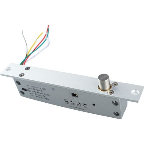 Serrure électrique DC12V avec temporisation réglable – Alliage d'aluminium – Pour portes étroites – Sécurité verrouillage hors tension (1/4)