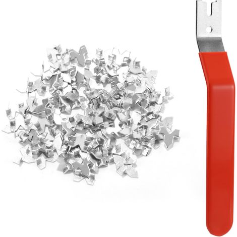 Outil Pose de Pointes Vitrier avec 150 Pointe de Vitrier, pour Cadre Photo Pose Pointes Vitrage pour l'Encadrement du Verre Des Images du Point Croix Des Œuvres d'Art le Montage et la Fixation (1/5)