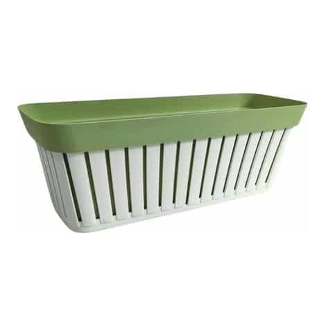 Balconetta Linea Kreta 40 Bianco/Verde Pallido ECOPLAST (1/2)