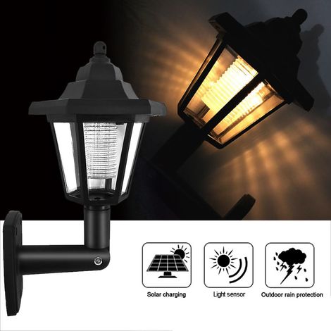 Stück Solarpanel-LED-Sensor-Wandleuchte, sechseckig, Wegleuchte, Gartenleuchte, Zaunleuchte (1/5)