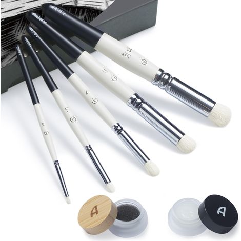 Pinceaux à Sec avec Tampon Humidifiant Et Savon, 5 Tailles Drybrush Pinceau pour La Peinture Facile De Miniatures Et Modèles, pour Les Artistes (1/5)