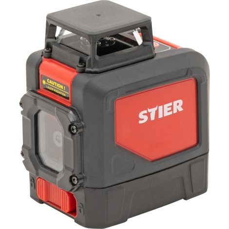 STIER Kreuzlinienlaser 360° x 120°, grün 520nm, Kreuzlaser grün, Linienlaser, Baulaser mit präziser Nivelliergenauigkeit von ±3 mm / 10 m, inkl. Staub- und Spritzwasserschutz (1/5)