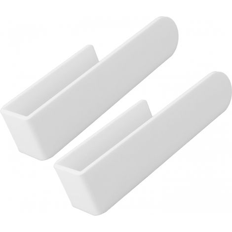 2 barres porte-serviettes adhésives blanches sans perçage, salle bain cuisine (1/5)