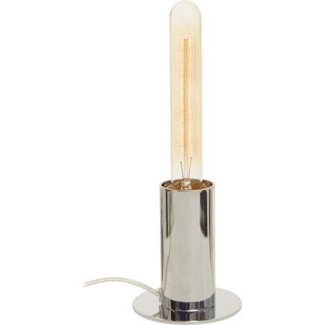 Interiors by Premier Chrome Finish Table Lamp, Easy to Assemble Bedside Table Light, Eco-friendly Lamp for Table Living Room (1/5)