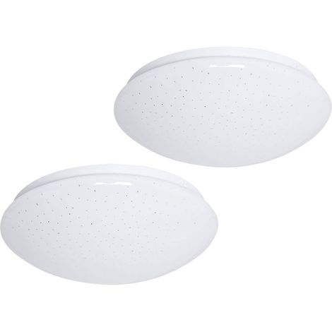 2er Set LED Decken Lampen Wohn Schlaf Zimmer Beleuchtung Sternenhimmel Effekt Leuchten weiß