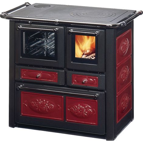Landhausherd K85F II Keramik rot links