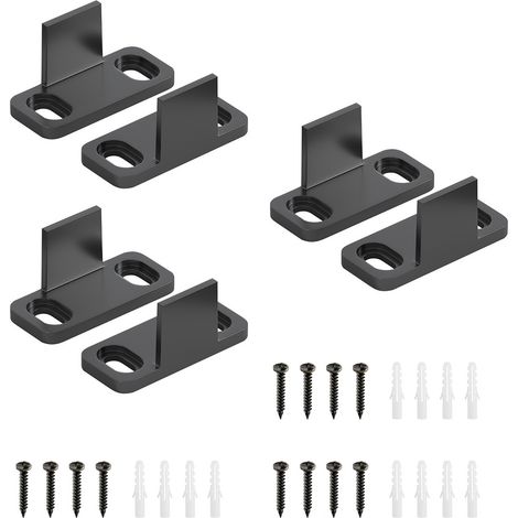 Guide Porte Coulissante - 45 x 20 x 24 mm - Pour Porte Intérieure Sol - Anti-bruit - 6 Pièces
