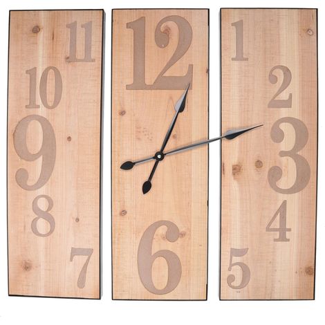 Horloge en bois naturel cm60x60x3