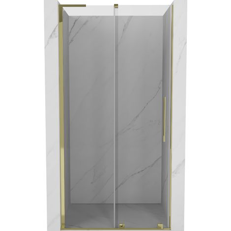 Mexen Velar L puerta de ducha corredera 100 cm, transparente, dorada - 871-100-003-01-50 (1/5)