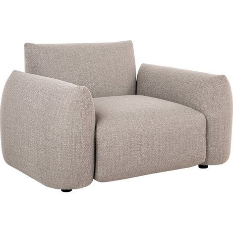 Fauteuil lounge extérieur greige alpine confort et design moderne - Greige alpine clair (1/5)