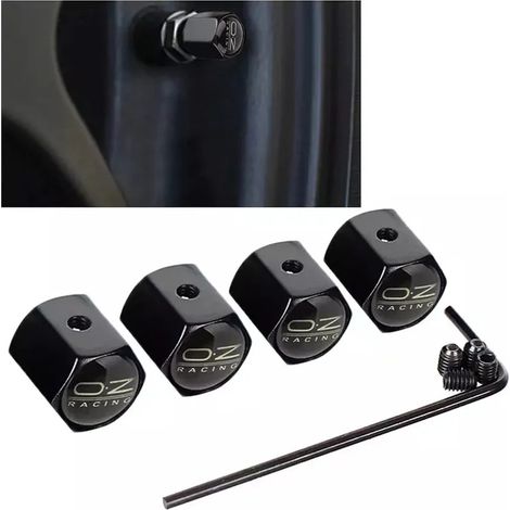 (Pour Suzuki) Lot de 4 bouchons de valve de pneu antivol en alliage de zinc O.Z. - Accessoires universels pour pneus de voiture (1/5)