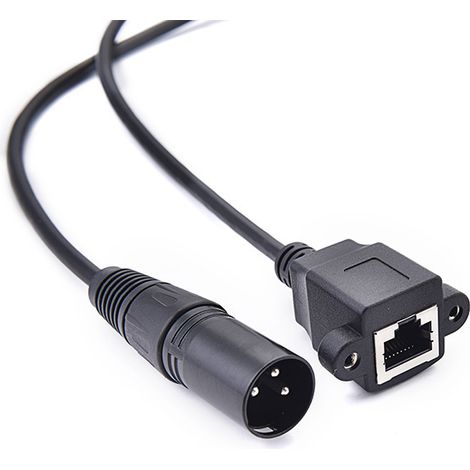 3-pin XLR male to RJ45 female adapter cable, balanced cable for mixing console, XLR audio extension cable for microphone (1/4)