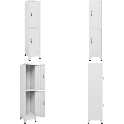 Armoire à casier avec 2 compartiments 38x45x180 cm - Meuble De Rangement - Armoire Métallique - Armoire À Casiers - Placard Industriel - Meuble Design - Home & Living (1/5)