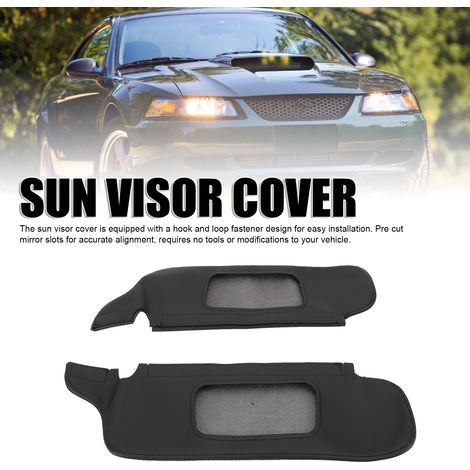 Pare-soleil de protection pour Mustang 1994-2004 - 2 couvercles PU, Noir (1/5)