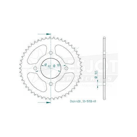 Esjot - Couronne - 428 - 49 dents