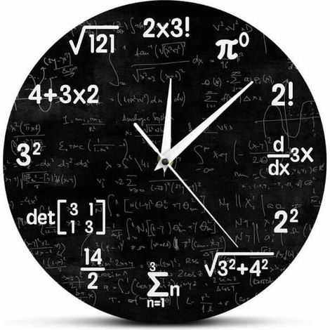 GABRIELLE Uhr, Mathematik-Wanduhr, Abschlussuhr, Kindergeschenk, Mathematische Formelsymbole, Uhr, Raumdekoration, Wohnzimmer-Wanddekoration, Uhr & Armbanduhr (1/4)