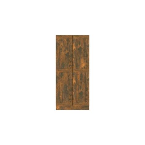 Armoire multifonction 2 portes Kala 82cm - Un rangement tout-en-un pour votre maison-Marron fumé (1/5)