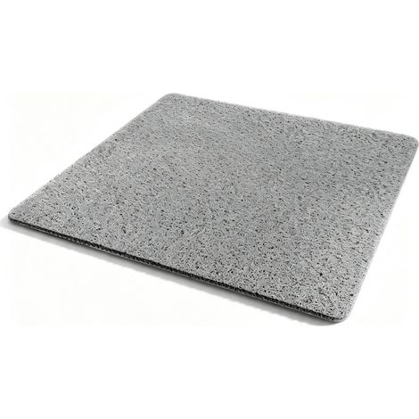 Tapis de douche antidérapant 60x60 cm – Surface texturée luffa pour massage – Maille creuse pour drainage rapide – Séchage facile (1/5)